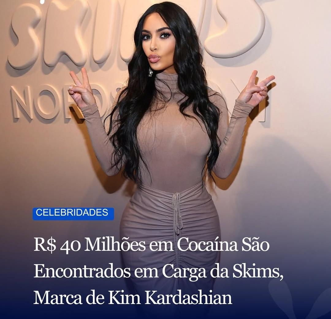 R$ 40 milhões em cocaína são encontrados em carga da Skims, marca de Kim Kardashian