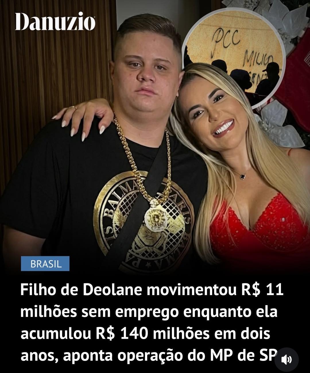 Filho de Deolane movimentou R$ 11 milhões sem emprego enquanto ela acumulou R$ 140 milhões em dois anos