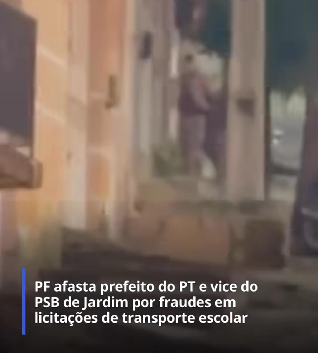 PF afasta prefeito do PT e vice do PSB de Jardim por fraudes em licitações de transporte escolar