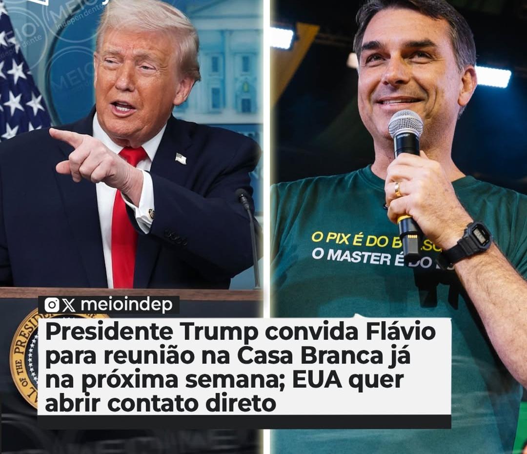 Trump chama Flávio Bolsonaro para reunião na Casa Branca após encontro com Lula